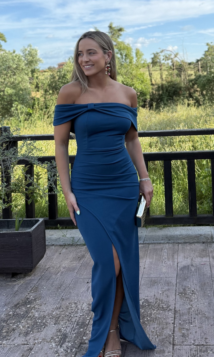 VESTIDO PALABRA DE HONOR PETRÓLEO